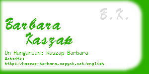 barbara kaszap business card